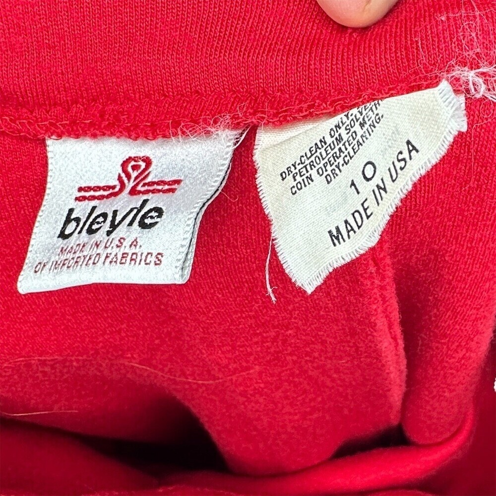 #262 Bleyle Pencil Skirt Womens Size 10 Red Vintage - Picture 2 of 6